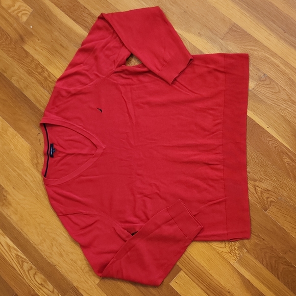 Nautica Sweaters - Nautica V-neck Red Sweater